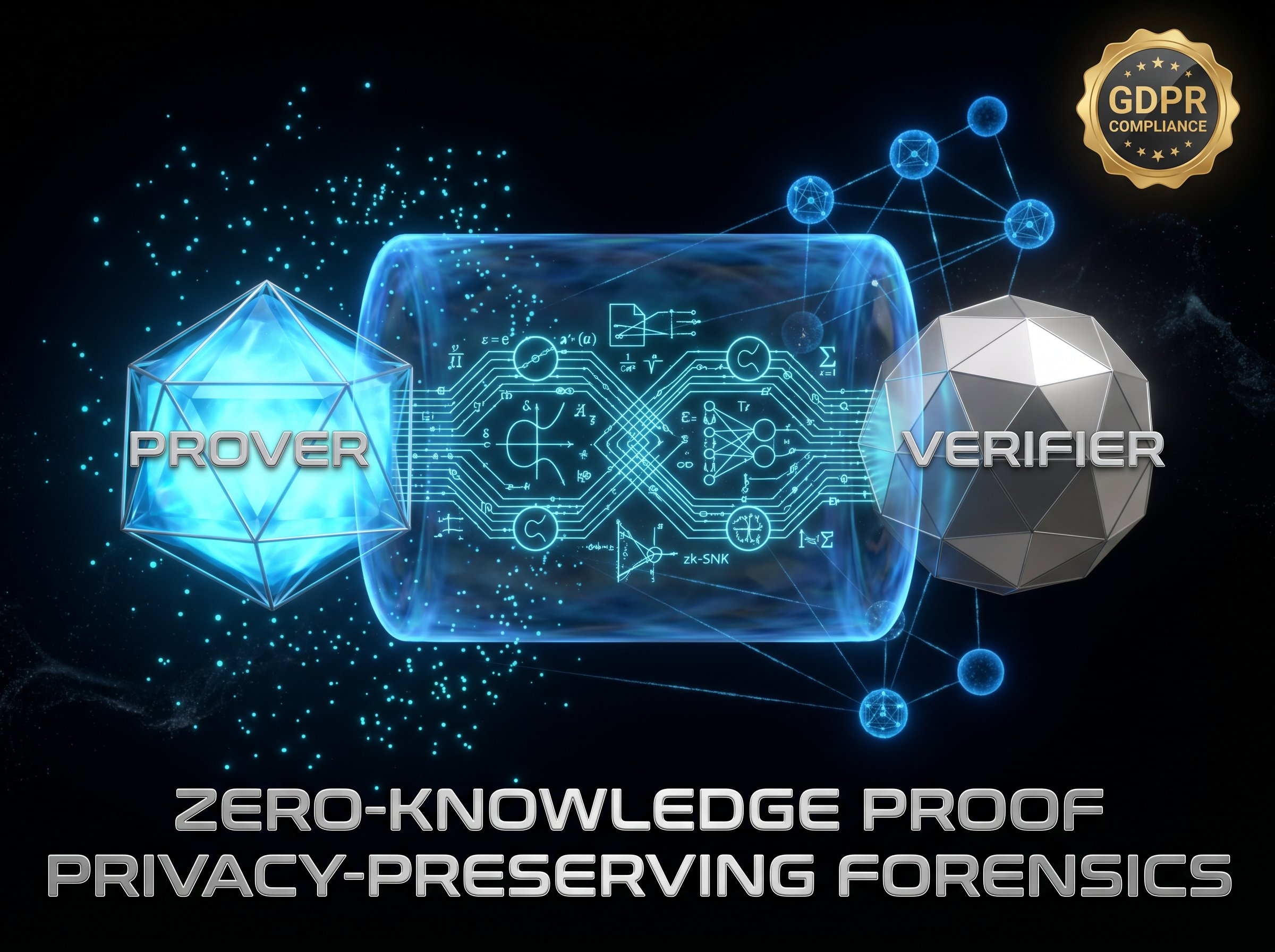 Zero-knowledge proof privacy-preserving forensics